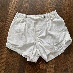 Free People White Drawstring Shorts